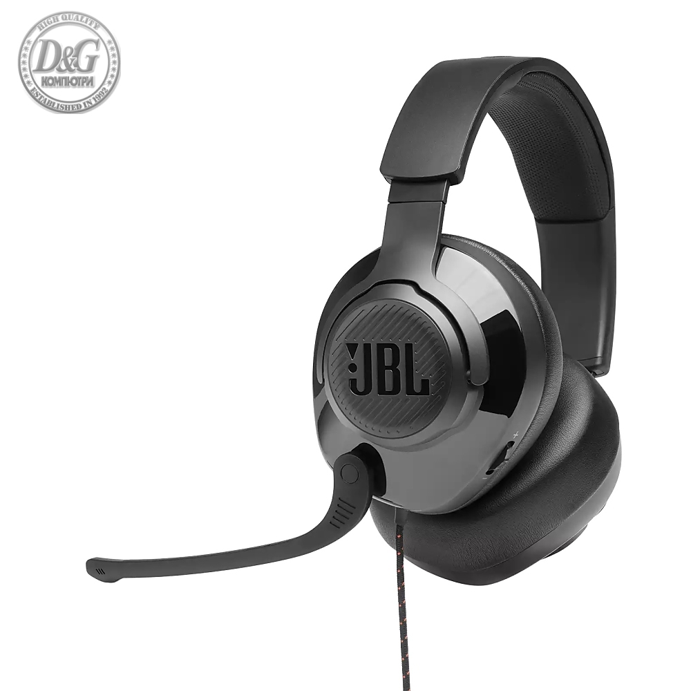 JBL QUANTUM 200 BLK Wired over-ear gaming headset with flip-up mic