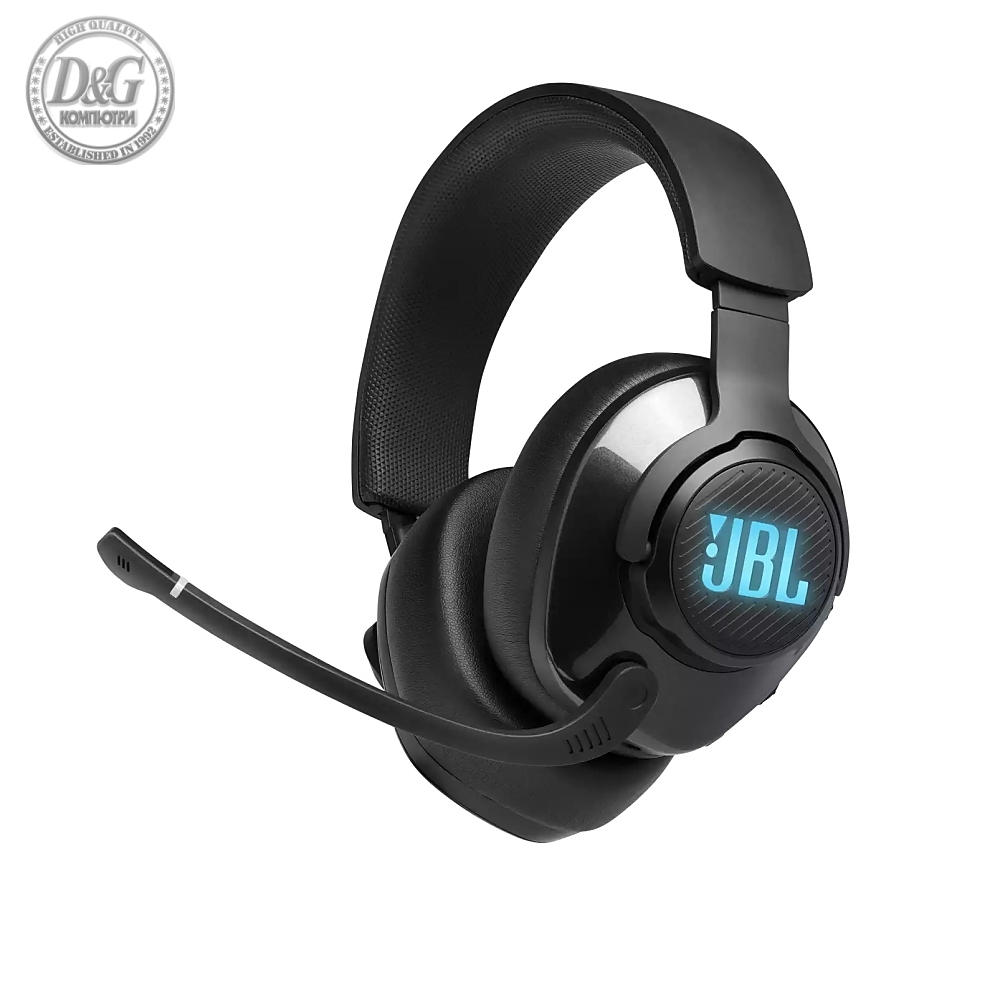 JBL QUANTUM 400 BLK USB over-ear gaming headset with game-chat dial