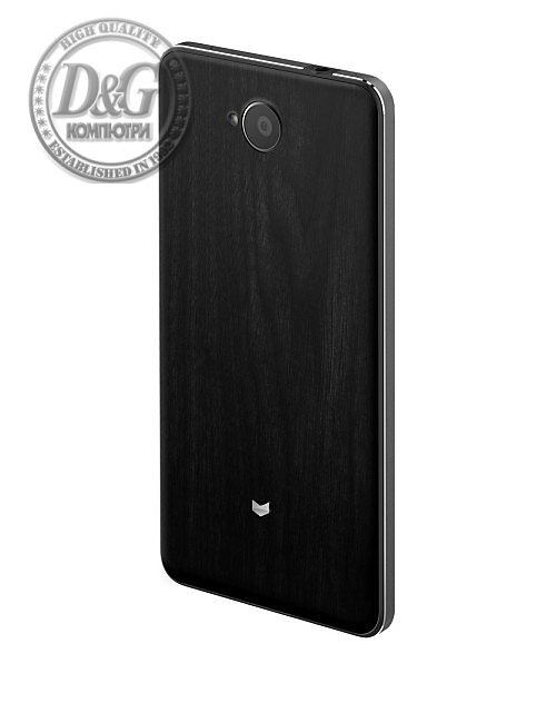 MS LUMIA 650 FLIP CVR BLK WOOD