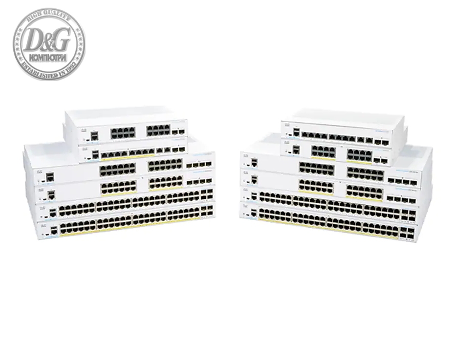 Cisco CBS250 Smart 8-port GE, Full PoE, Ext PS, 2x1G Combo