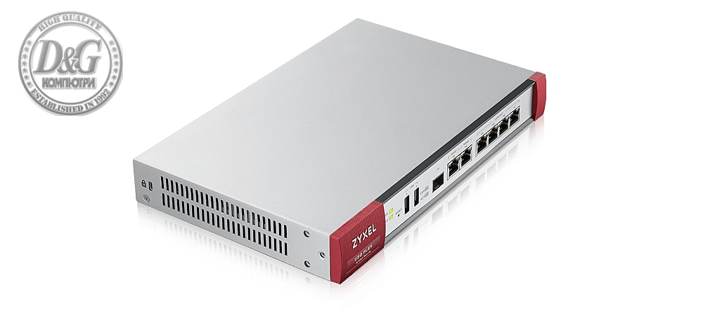 Защитна стена ZYXEL USG FLEX 200 UTM BDL, 10/100/1000, 4x LAN/DMZ, 2x WAN, 1xSFP, 2xUSB, с включени лицензи за 1 година