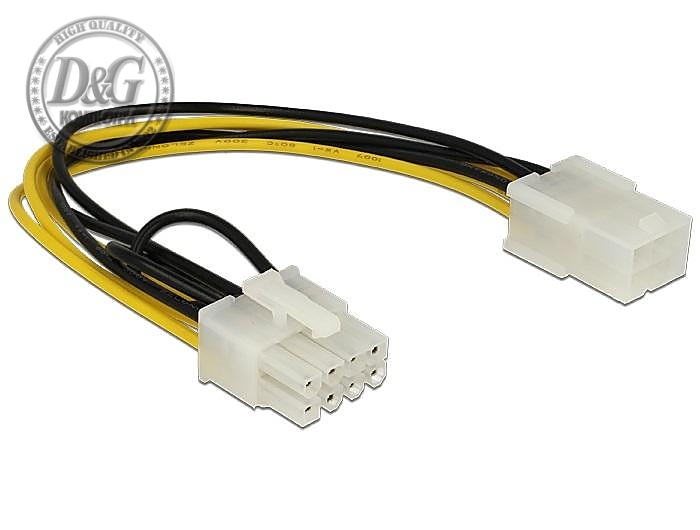 Кабел DeLock PCI Express power 6 pin женско &gt; PCI Express 8 pin, 20 cm