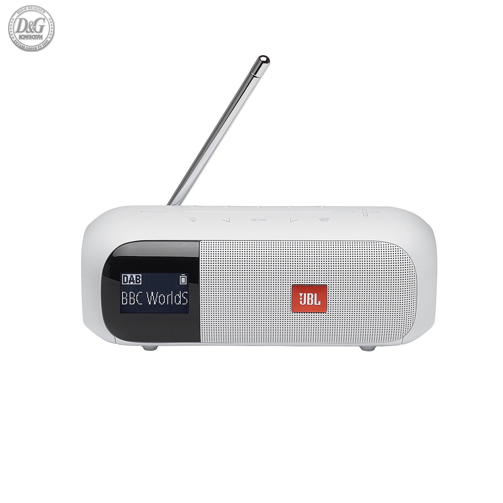 Блутут колонка с радио JBL Tuner 2 Бял