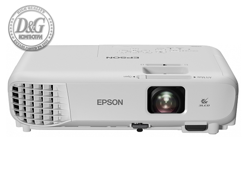 Epson EB-W06, WXGA (1280 x 800, 16:10), 3700 ANSI lumens, 16 000:1, HDMI, USB, WLAN (optional), Speakers, 24 months, Lamp: 12 months or 1000 h, White