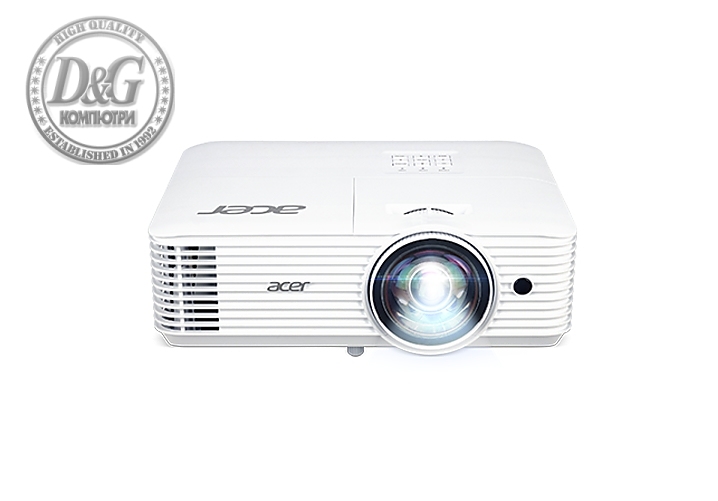 Acer Projector H6518STi, DLP, Short Throw, 1080p (1920x1080), 3,500 ANSI Lumens, 10000:1, 3D ready, Wireless dongle included, 2xHDMI, VGA in, Audio in/out, DC Out (5V/1A,USB Type A), RS232, Speaker 3W, White