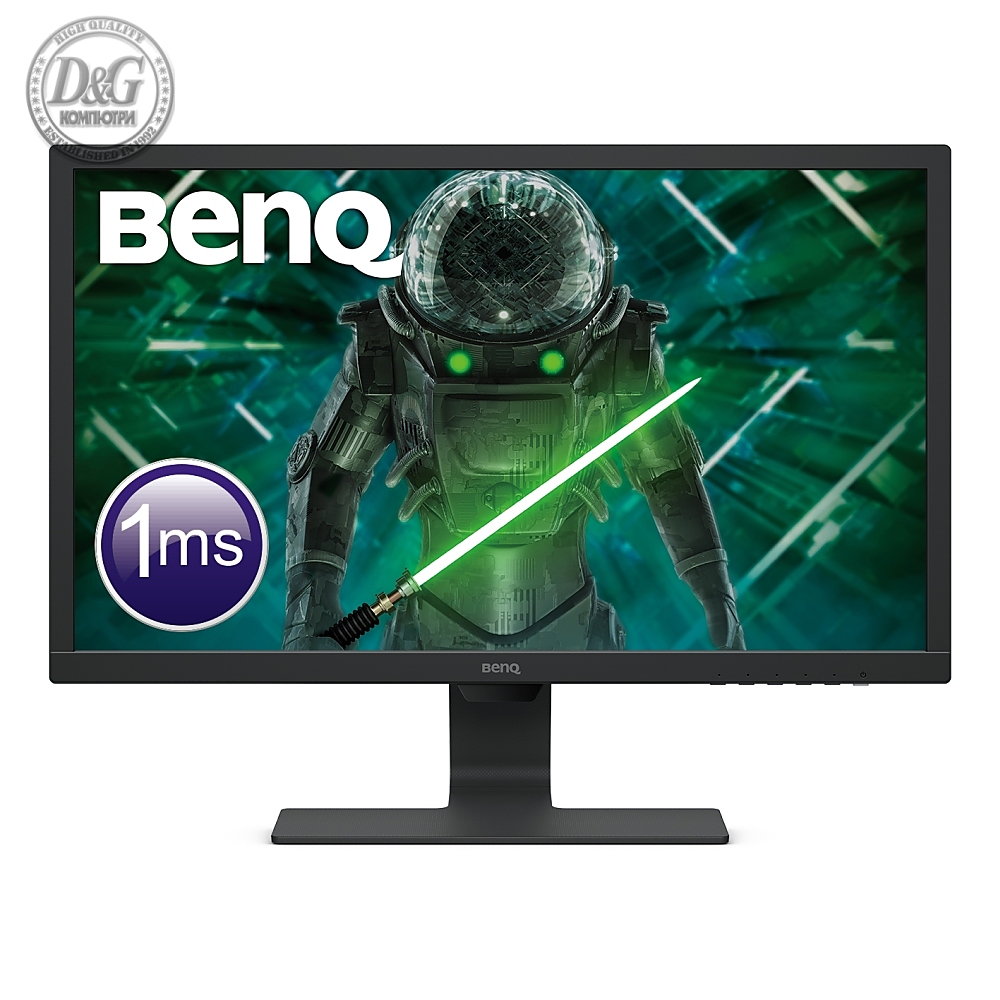 BenQ GL2480, 24" TN, 1ms, 1920x1080 FHD, 75Hz, Eye-care Stylish Monitor, ePaper Mode, 72% NTSC, Flicker-free, LBL, Brightness Intelligence (B.I.), 1000:1, DCR: 12M:1, 8bit, 250 cd/m, DVI, VGA, HDMI, Black