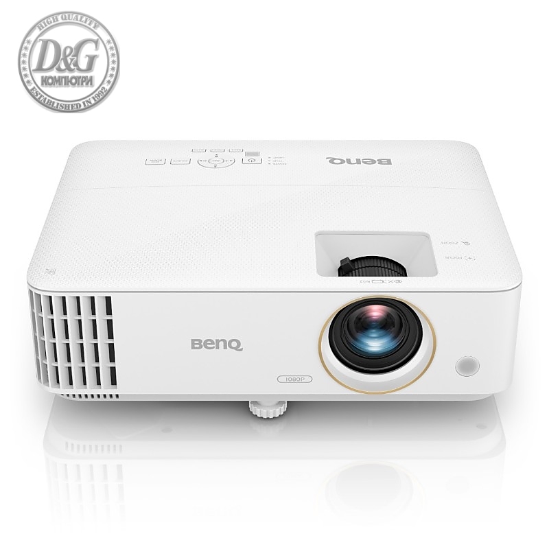 BenQ TH585, Low Input Lag Gaming Projector, DLP, 1080p (1920x1080), 3500 Lumens, 10000:1, Zoom 1.1x, 95% Rec.709, 6 segment Color Wheel, Game Mode, 16ms, 3D, 144Hz, VGA, HDMI x2, Audio in/out, VGA out, Speaker 10W x1, Lamp up to 15000 hours, 2.79 kg.