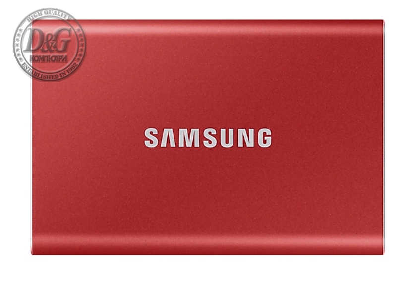 Samsung Portable SSD T7 500GB, USB 3.2, Read 1050 MB/s Write 1000 MB/s, Metallic Red