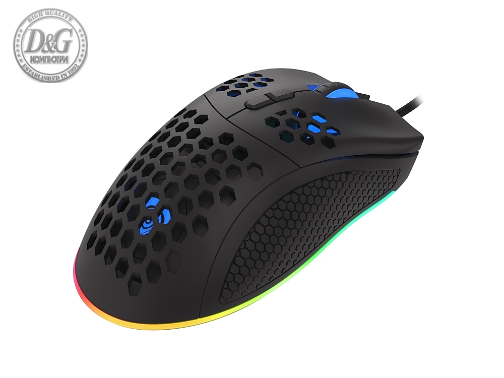 Genesis Light Weight Gaming Mouse Krypton 550 8000 DPI RGB Software Black