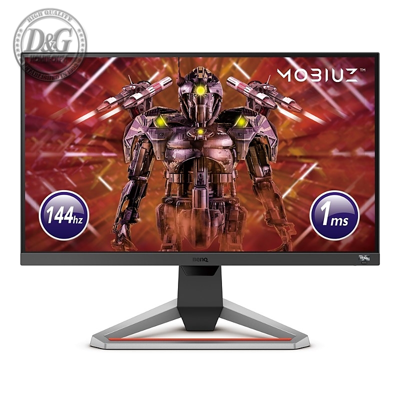 BenQ MOBIUZ EX2510, 24.5", IPS, HDRi, 144Hz, 1ms, 1920x1080 FHD, FreeSync Premium, 99% sRGB, HDR10, B.I.+, Light Tuner, Black eQualizer, Color Vibrance, Quick OSD, Eye-Care, treVolo Speakers 2.5Wx2, 1000:1, 400 cd/m2, 2x HDMI v2.0, DP, Height Adj., Grey