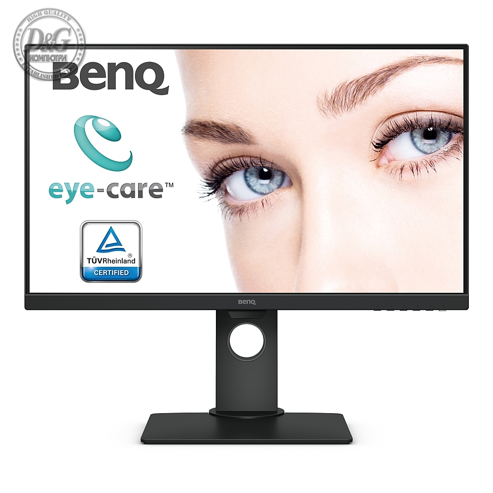 BenQ BL2780T, 27" IPS LED, 5ms, 1920x1080 FHD, Business Monitor, 72% NTSC, Eye Care, Flicker-free, B.I., LBL, 1000:1, DCR 20M:1, 8 bit, 250cd/m2, VGA, HDMI, DP, Speakers 2x2W, Ergonomic Design, Frameless, Height Adj., Pivot, Swivel, Tilt, Black