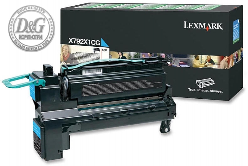 Lexmark X792X1CG X792 Cyan Return Programme 20K Print Cartridge