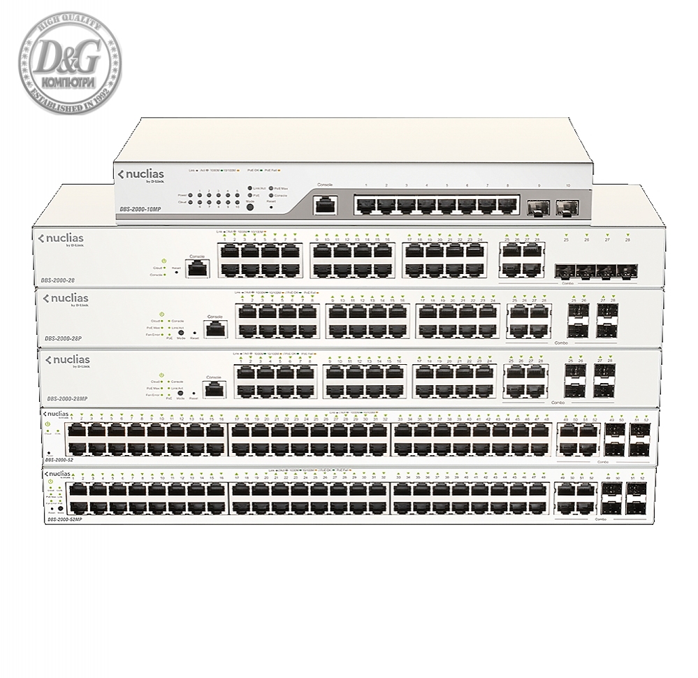 D-Link 28-Port Gigabit Nuclias Smart Managed Switch including 4x 1G Combo Ports (With 1 Year License)