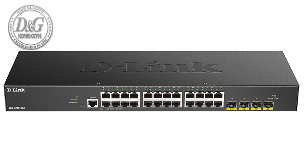 D-Link 24-port Gigabit Smart Managed Switch with 4x 10G SFP+ ports