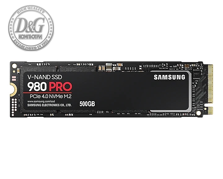 Samsung SSD 980 PRO 500GB Int. PCIe Gen 4.0 x4 NVMe 1.3c, V-NAND 3bit MLC, Read up to 7000 MB/s, Write up to 5100 MB/s, Elpis Controller, Cache Memory 512MB DDR4