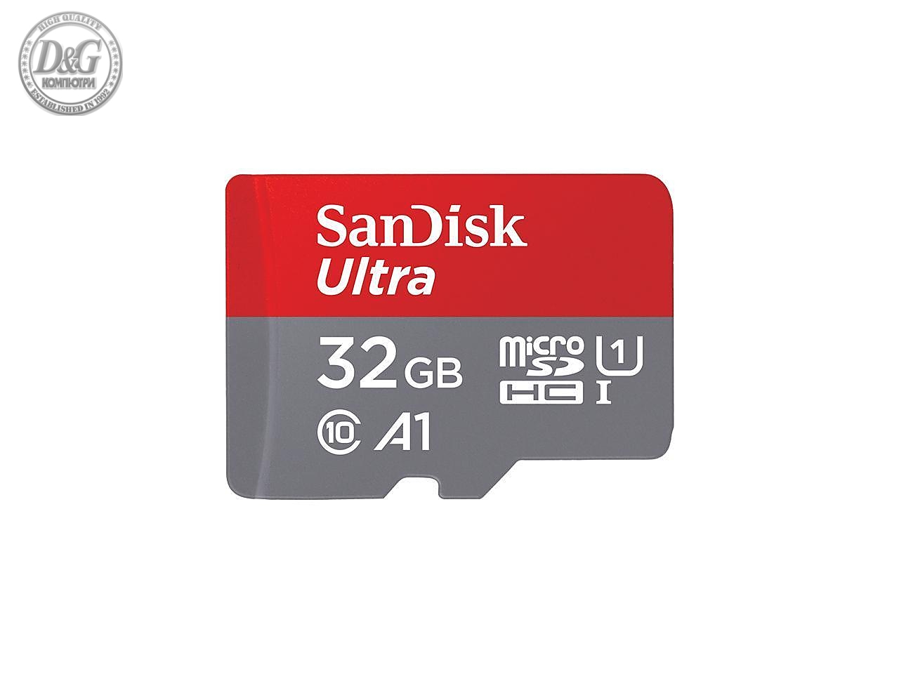 Карта памет SANDISK Ultra microSDHC, 32GB, A1, UHS-I, U1, Class 10, 120MB/s, Адаптер