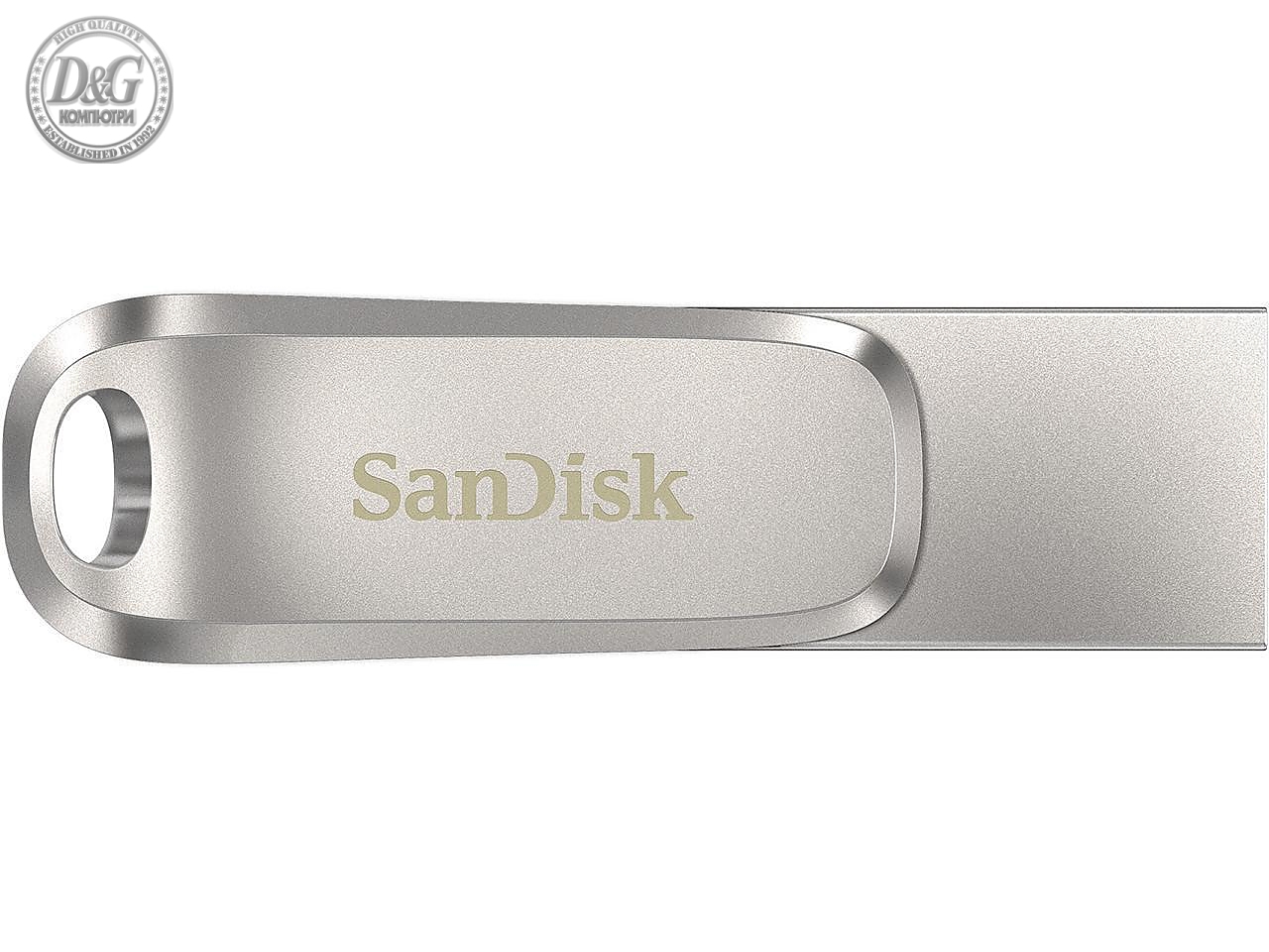 USB памет SanDisk Ultra Dual Drive Luxe, 32GB, USB 3.1 Gen 1, USB-C, Сребрист