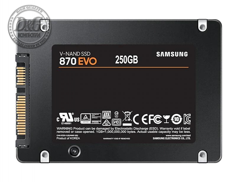 Solid State Drive (SSD) SAMSUNG 870 EVO SATA 2.5&rdquo;, 250GB, SATA 6 Gb/s, MZ-77E250B/EU