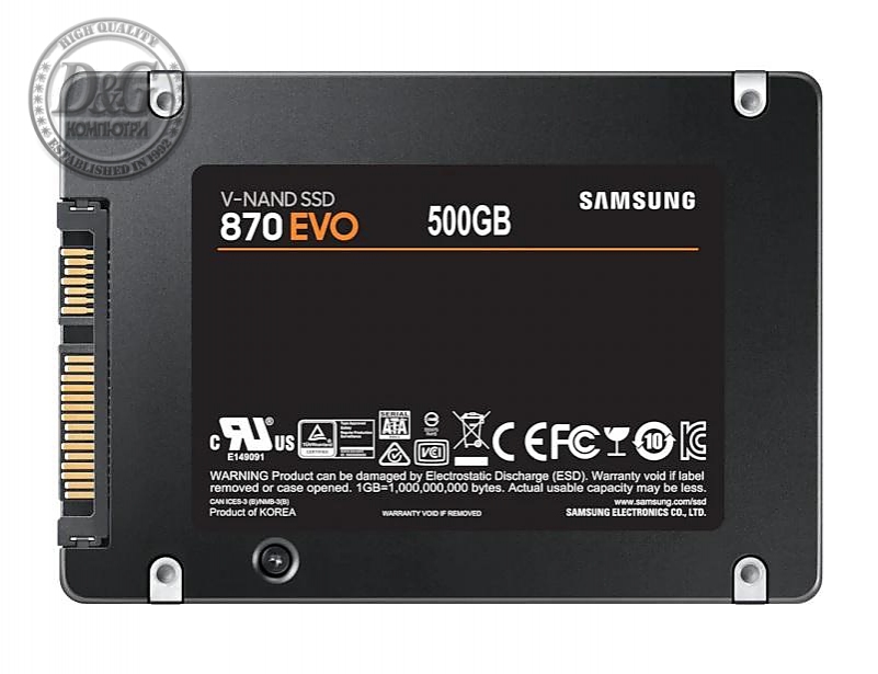 Solid State Drive (SSD) SAMSUNG 870 EVO SATA 2.5&rdquo;, 500GB, SATA 6 Gb/s, MZ-77E500B/EU