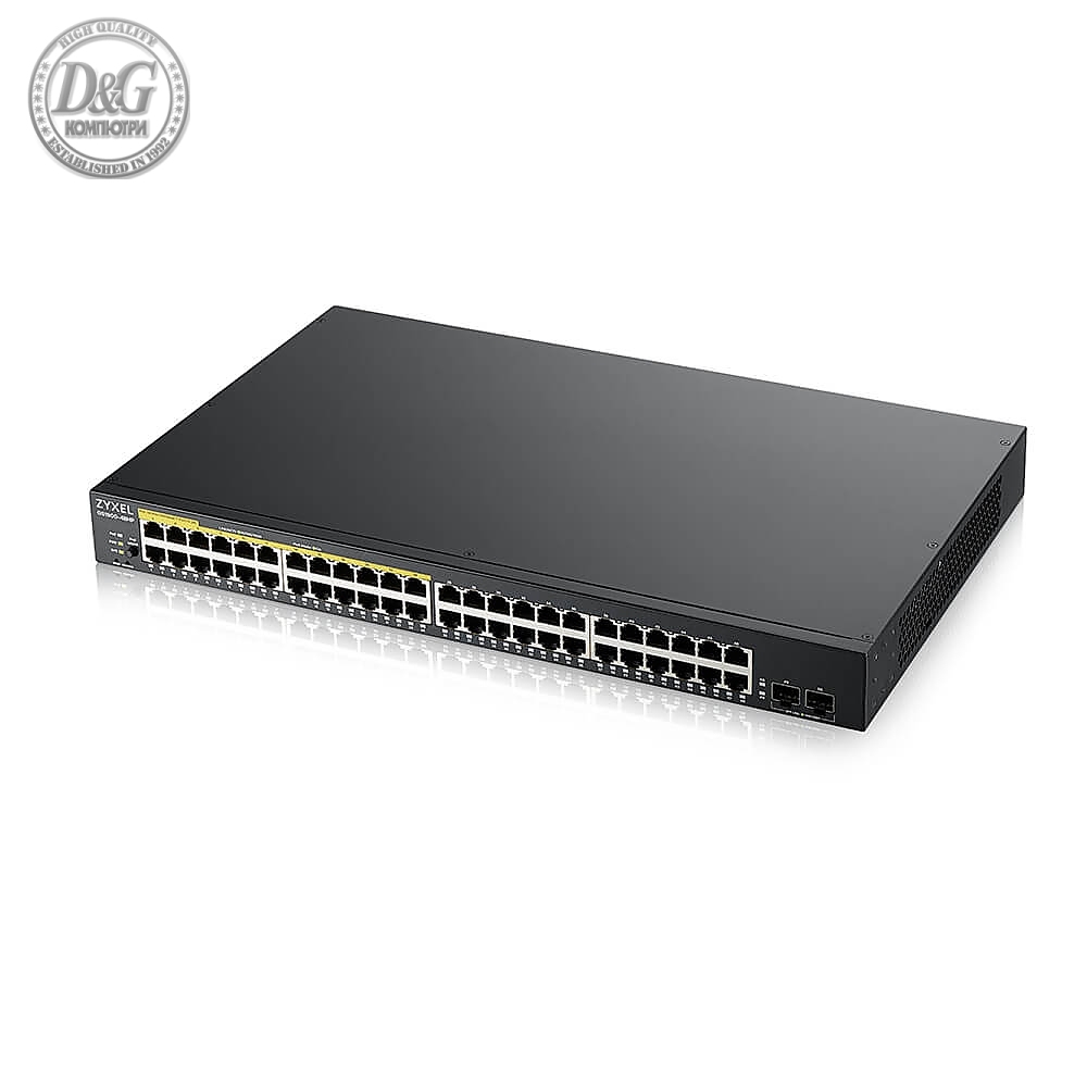 ZyXEL GS1900-48HP v2, 48-port GbE L2 Smart Switch, 170 Watt, rackmount