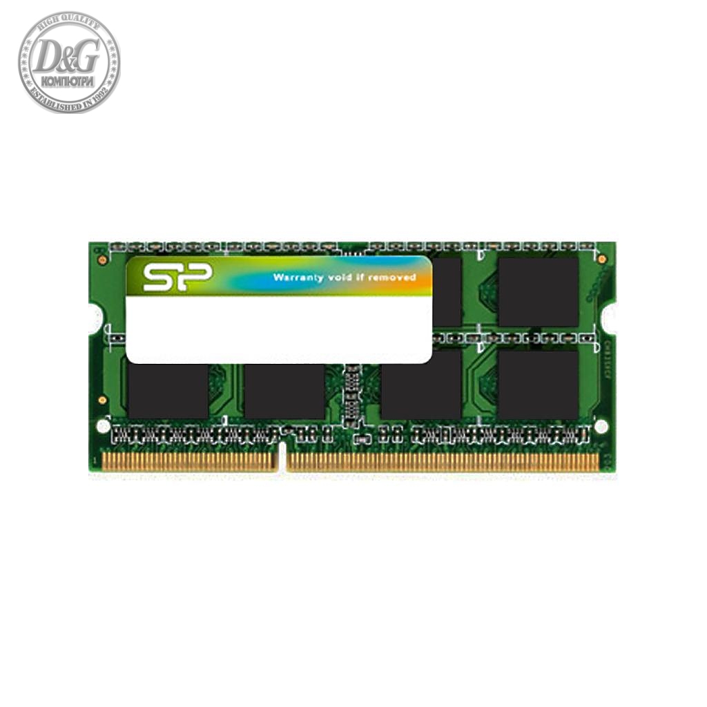 Памет Silicon Power 4GB SODIMM DDR3 PC4-12800 1600MHz CL11 SP004GBSTU160N02