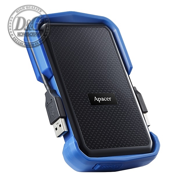 Apacer AC631, 1TB 2.5" SATA HDD USB 3.2 Military-Grade Shockproof Portable Hard Drive