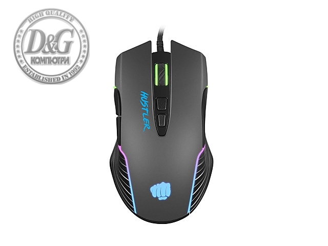 Fury Gaming Mouse Hustler 6400DPI Optical With Software RGB Backlight