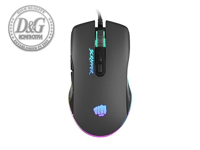 Fury Gaming Mouse Scrapper 6400DPI Optical With Software RGB Backlight