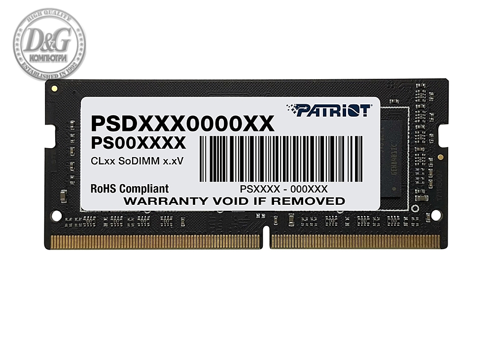 Patriot Signature SODIMM 4GB SC 2400Mhz