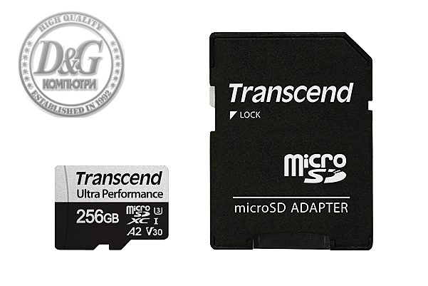 Transcend 256GB micro SD w/ adapter UHS-I U3 A2 Ultra Performance