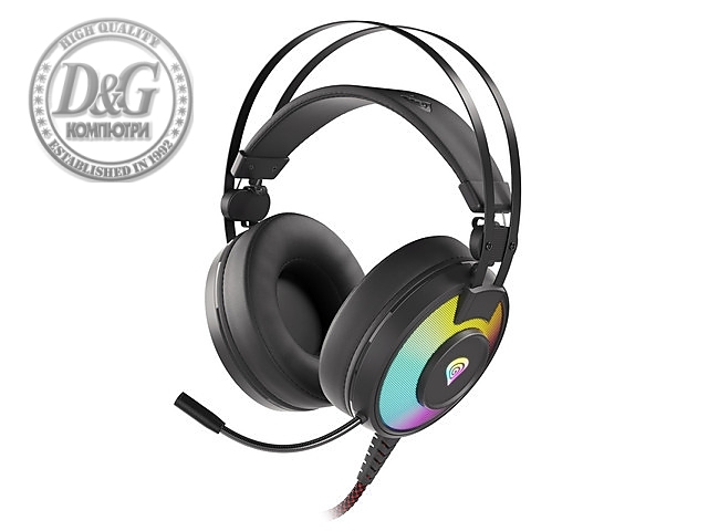 Genesis Headset Neon 600 With Microphone RGB Illumination Black