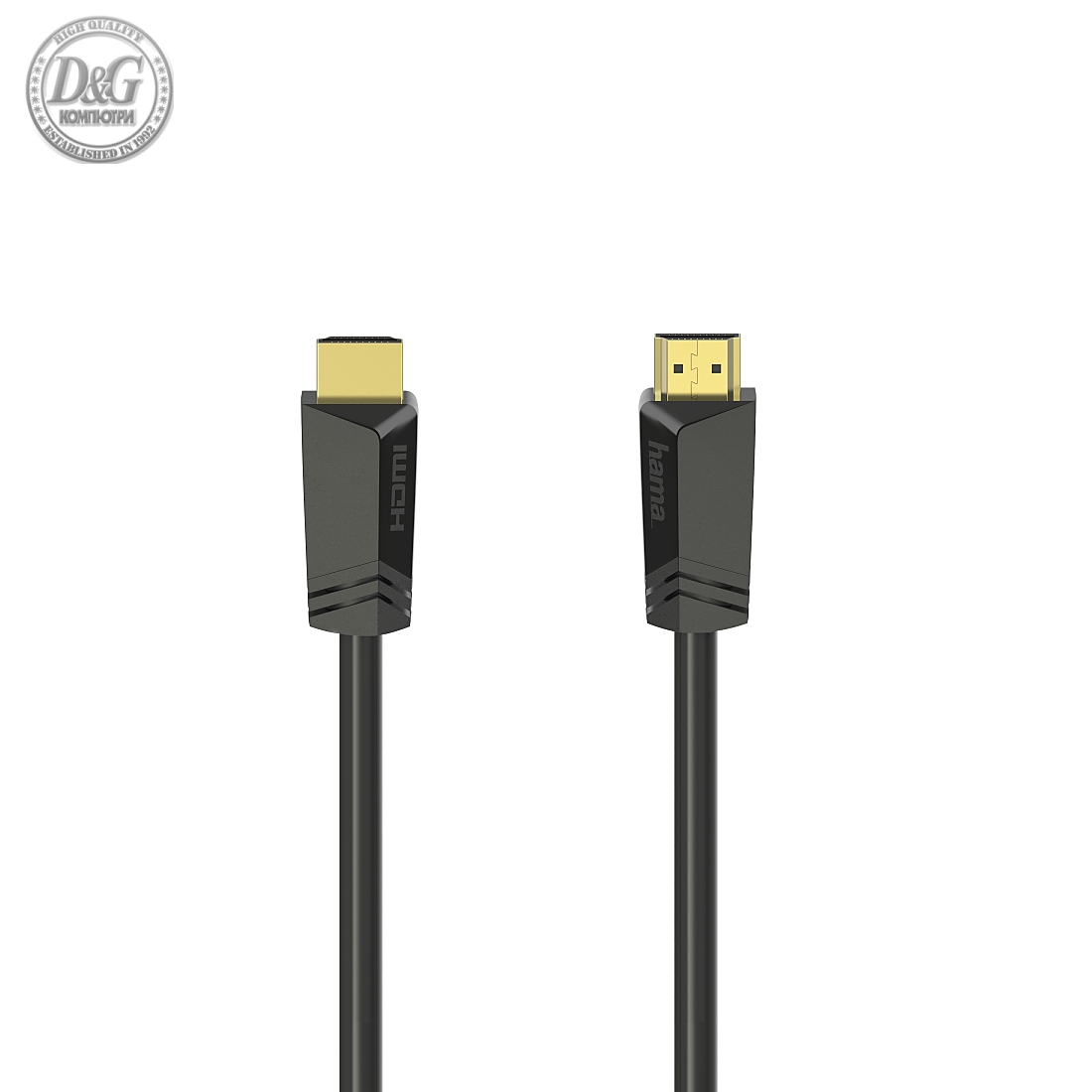 Кабел HAMA HDMI мъжко - HDMI мъжко,4K,18GB/s, Ethernet, 7.5 м, озл. конектори