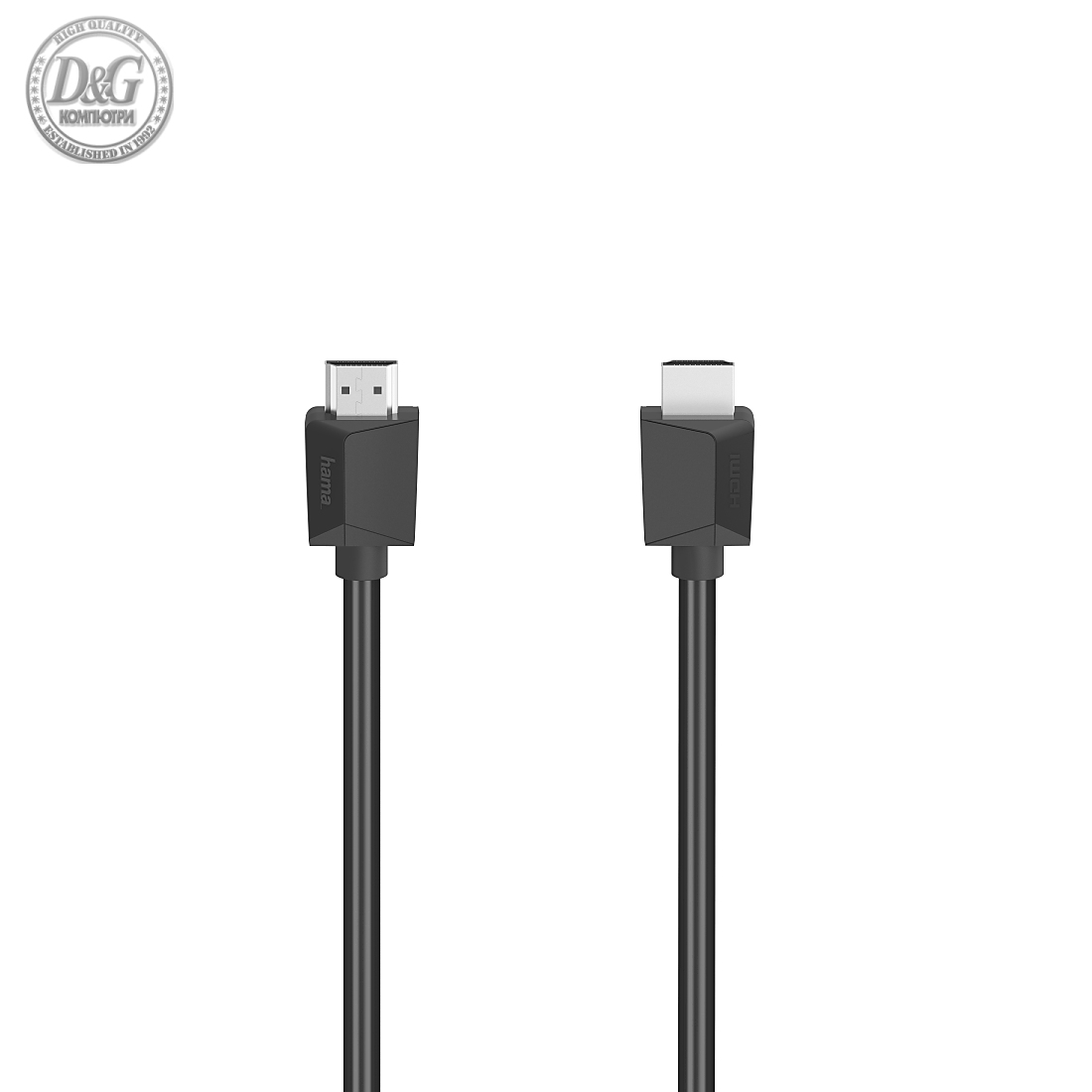 Кабел HAMA HDMI мъжко - HDMI мъжко, 4K,18Gbit/s, Ethernet 0.75  м,екраниран