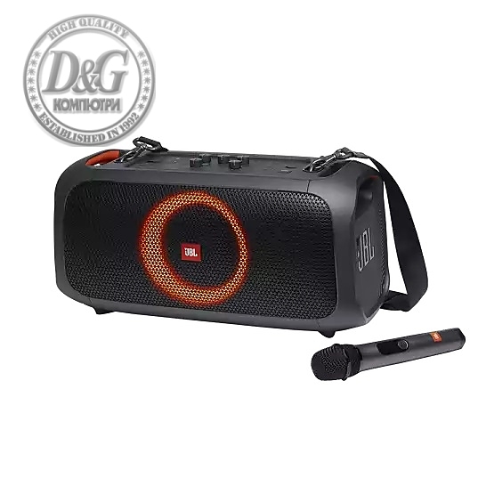 JBL PARTYBOX On-The-Go Portable party speaker with built-in lights and wireless mic