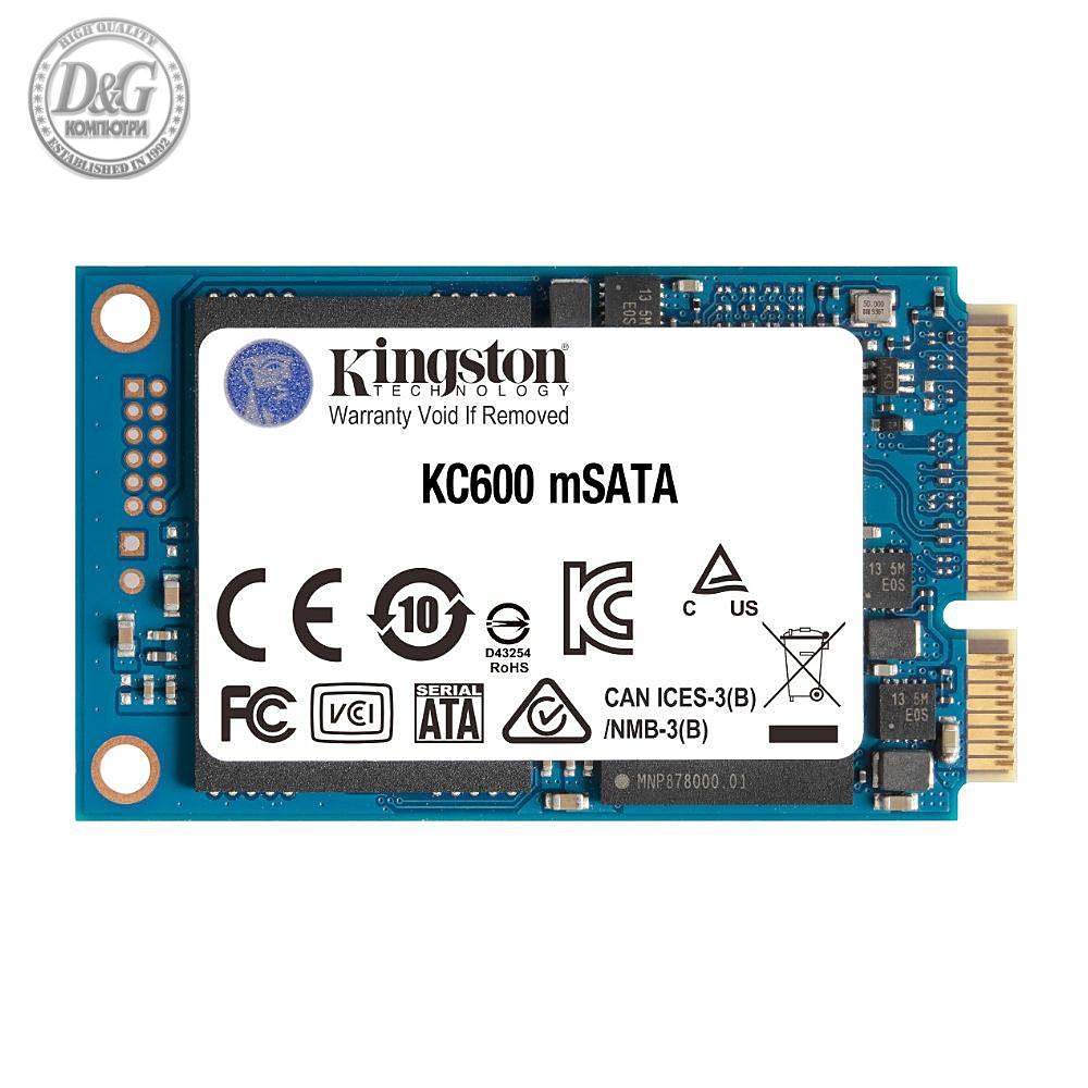 Solid State Drive (SSD) KINGSTON KC600, 256GB, mSATA