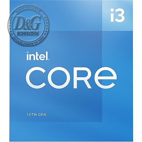 Процесор Intel Comet Lake Core i3-10105, 4 Cores, 3.70 GHz (Up to 4.40Ghz), 6MB, 65W, LGA1200, BOX