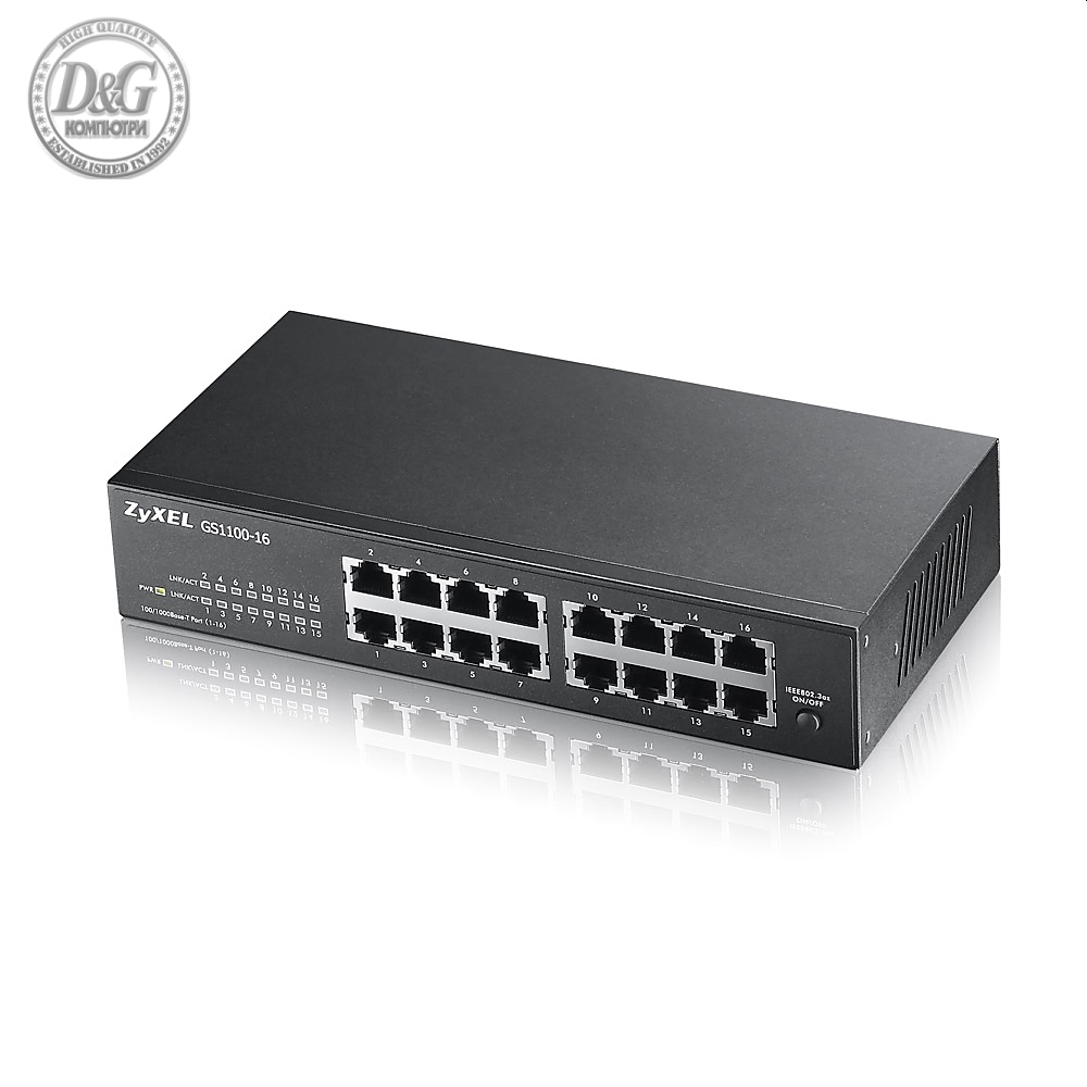 ZyXEL GS1100-16 v3 16-port Gigabit Unmanaged Switch