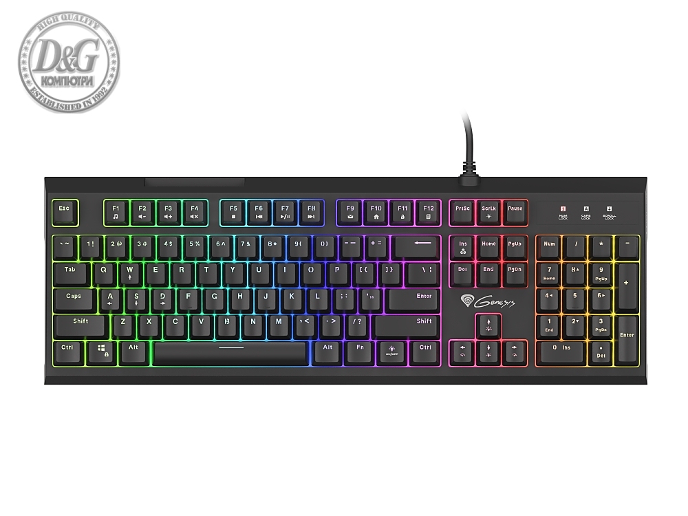 Genesis Hybrid Switch Gaming Keyboard Thor 150 RGB Backlight US Layout