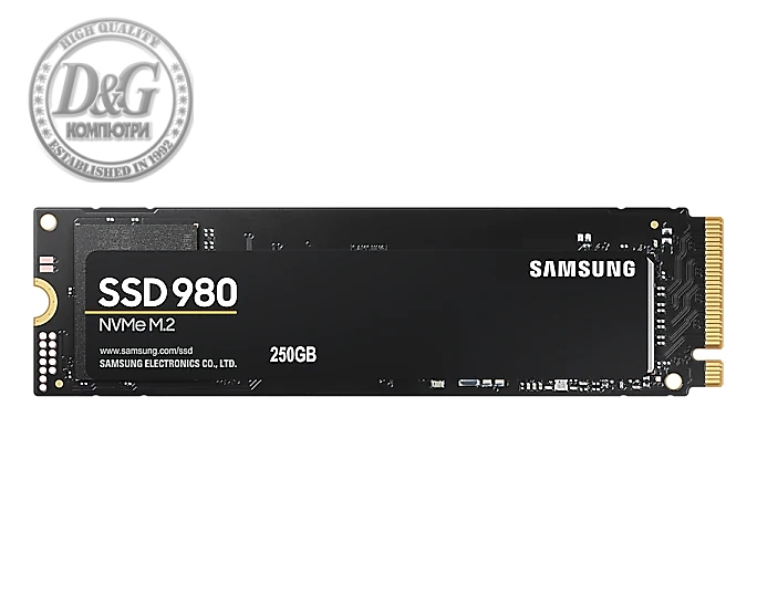 Samsung SSD 980 250GB PCIe 3.0 NVMe 1.4 M.2 V-NAND 3-bit MLC, Pablo Controller, 256-bit Encryption, Read 2900 MB/s Write 1300 MB/s