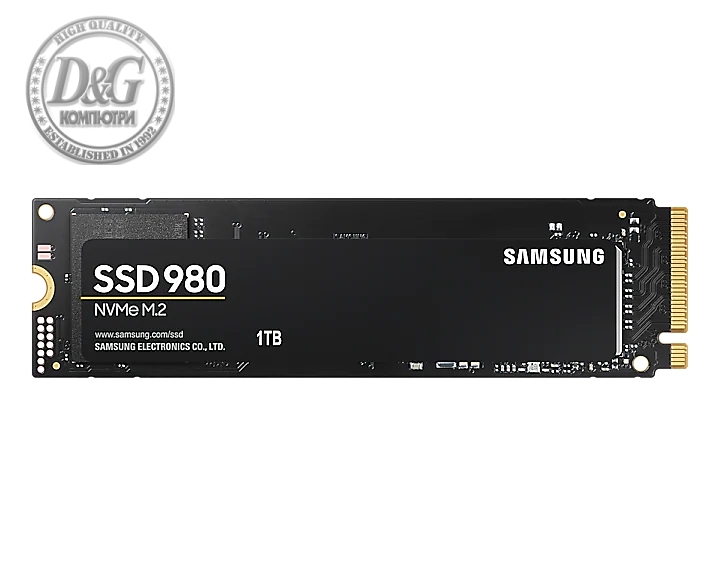 Samsung SSD 980 1TB PCIe 3.0 NVMe 1.4 M.2 V-NAND 3-bit MLC, Pablo Controller, 256-bit Encryption, Read 3500 MB/s Write 3000 MB/s