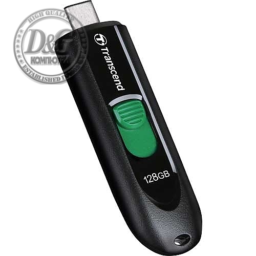 Transcend 128GB, USB3.2, Pen Drive, Type-C, Capless, Black