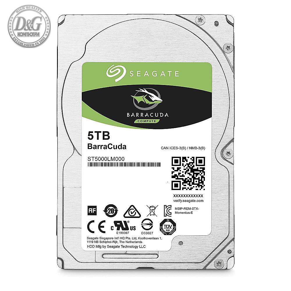 Хард диск SEAGATE BarraCuda 5TB, 5400RPM, 2.5&quot;, 128MB, ST5000LM000