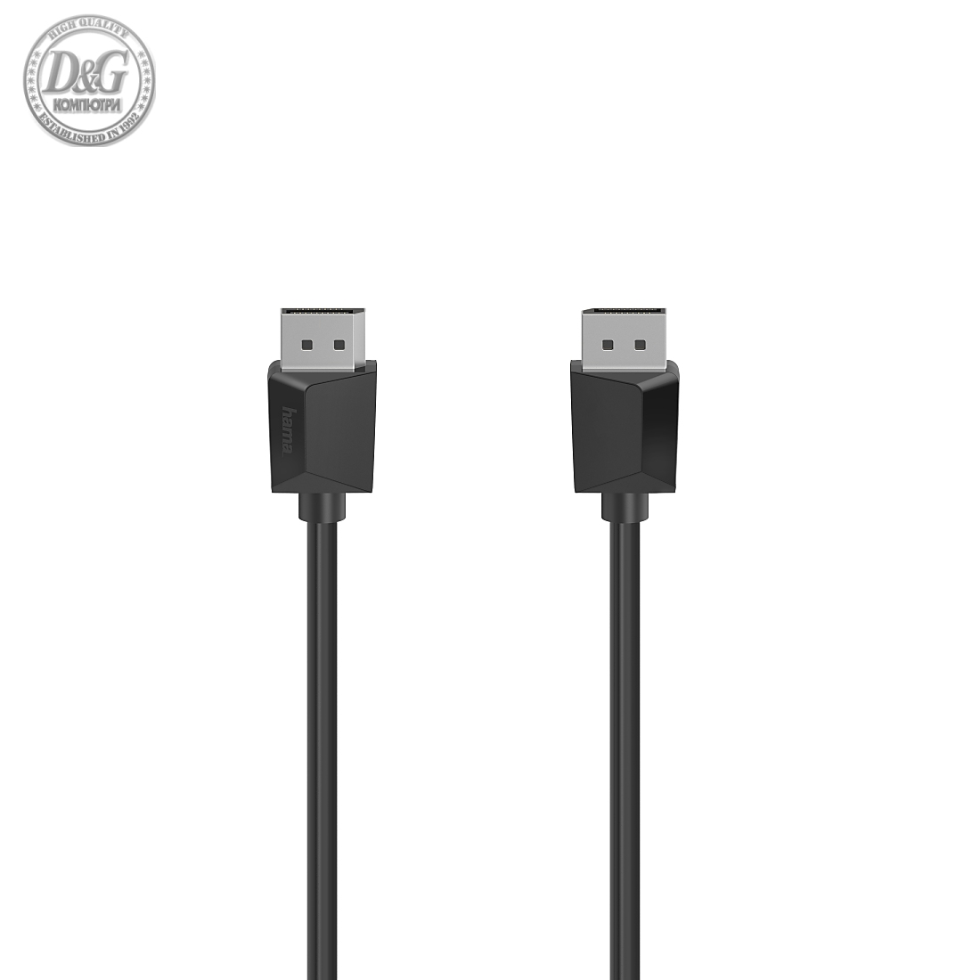 Кабел HAMA DisplayPort 1.2 мъжко - DisplayPort  1.2 мъжко, 5 м, Ultra-HD 4K