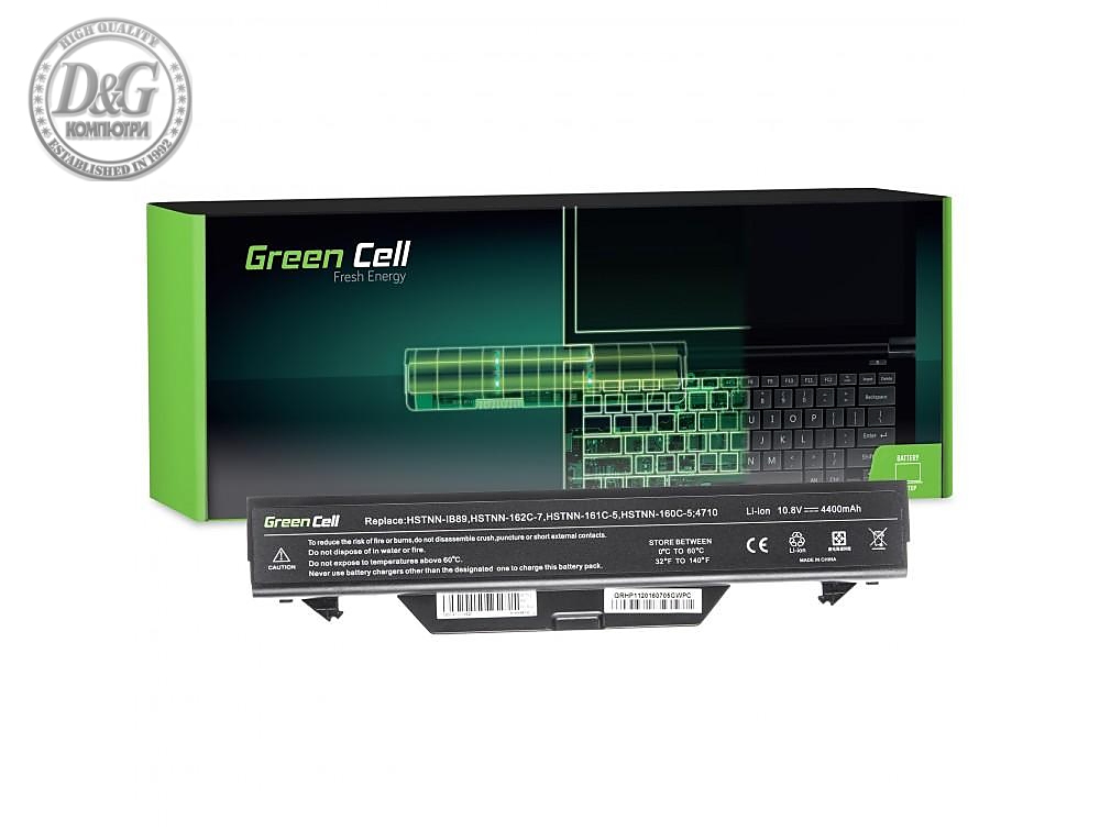 Батерия  за лаптоп  HP Probook 4510 4510s 4515s 4710s 4720s / 11,1V 4400mAh IB89  GREEN CELL