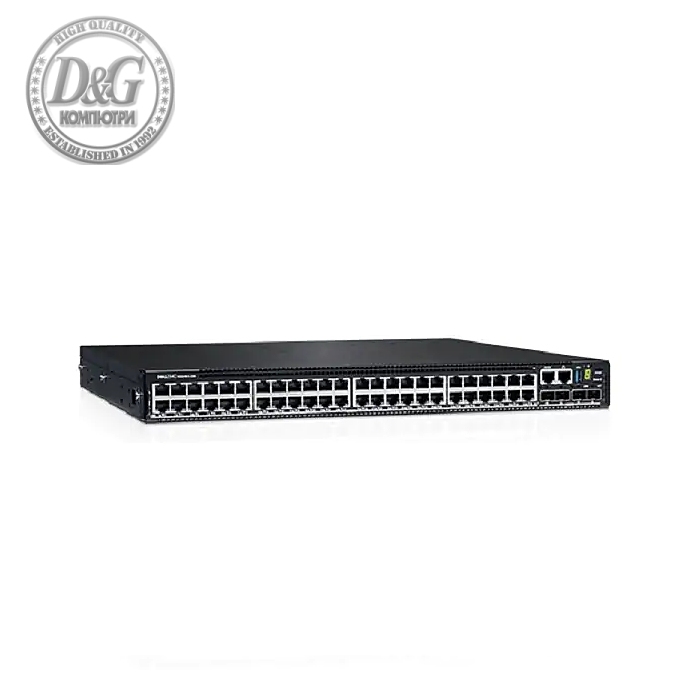 Dell EMC Powerswitch N2248X-ON, 48x1/2.5G, 4x25G, 2x40G Stacking, 1xAC PSU, IO/PS airflow, OS6, Lifetime Limited Hardware Warranty