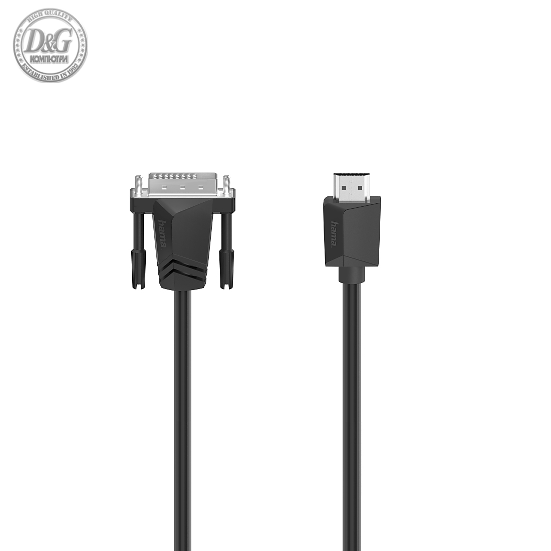 Кабел  DVI-I Dual Link мъжко- HDMI мъжко, Ultra-HD, 4K, 1.5м, черен