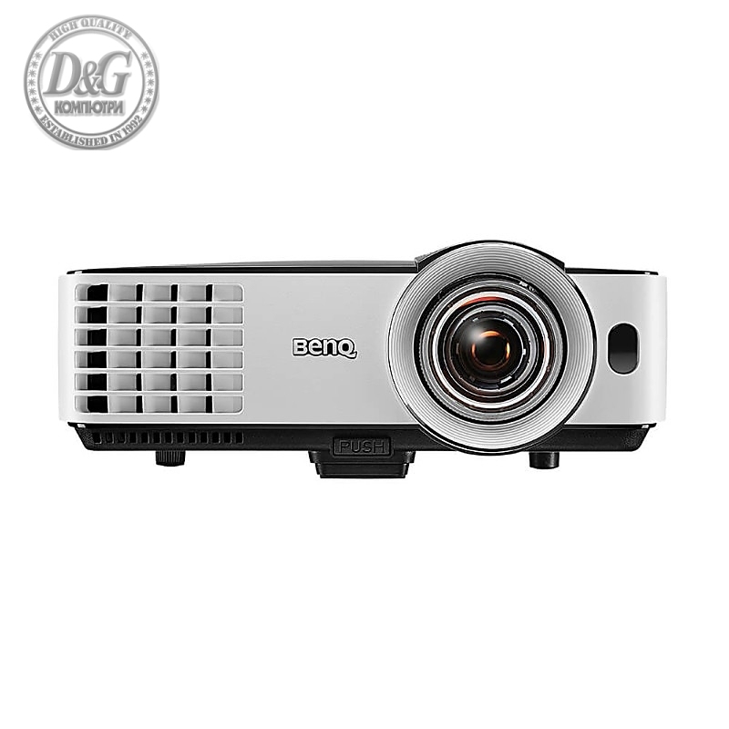 BenQ MX631ST, Short Throw, DLP, XGA (1024x768), 13000:1, 3200 ANSI lumens, Zoom 1.2x, 55" 1m, Auto Vertical Keystone, VGA, 2xHDMI, S-Video, RCA, USB Type A 1.5A, Audio in/out, Audio L/R in RCA, RS232, Speaker 10W, Up To 10000 hr., IEC62368