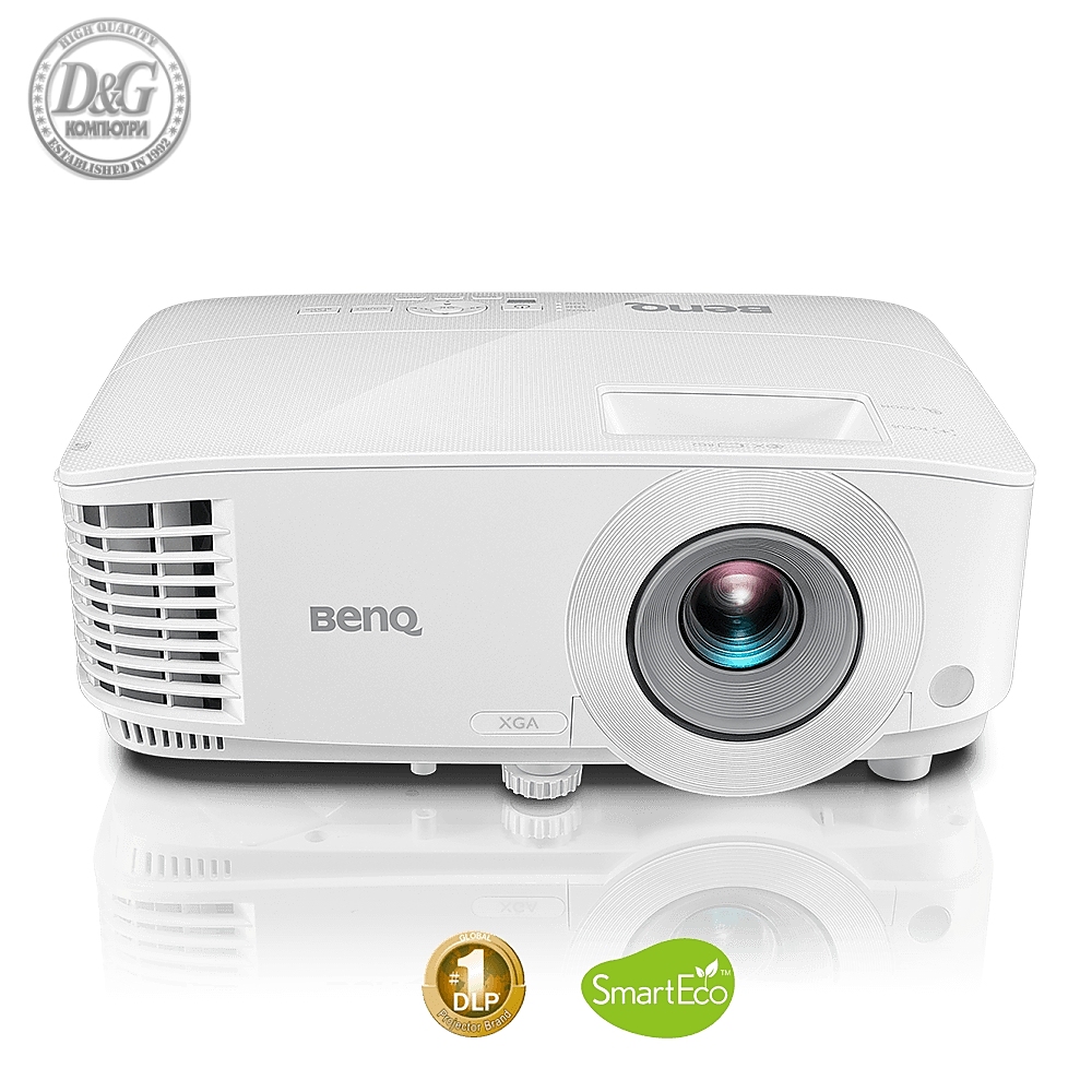 BenQ MX550, DLP, XGA (1024x768), 20 000:1, 3600 ANSI Lumens, Zoom 1.1x, Vertical Keystone, Speaker 2W, VGA, 2xHDMI, S-Video, RCA, VGA out,  Audio In/Out, RS232, USB mini B, 2.3 kg, White