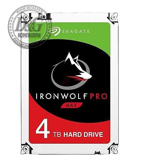 Хард диск SEAGATE Iron Wolf Pro, ST4000NE001, 4TB, 256MB Cache, SATA 6.0Gb/s, 7200rpm