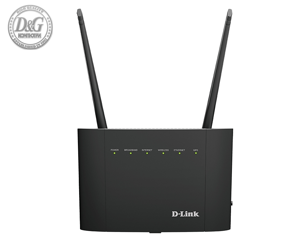 D-Link Wireless AC1200 Dual-Band Gigabit VDSL/ADSL Modem Router with Outer Wi-Fi Antennas